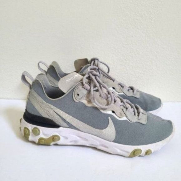 Nike  React Element 55 'Silver' Athletic Running Shoes BQ6166-007 Men's … - Picture 3 of 8